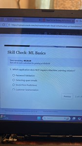 Which application does NOT require a Machine Learning solution?... | Filo