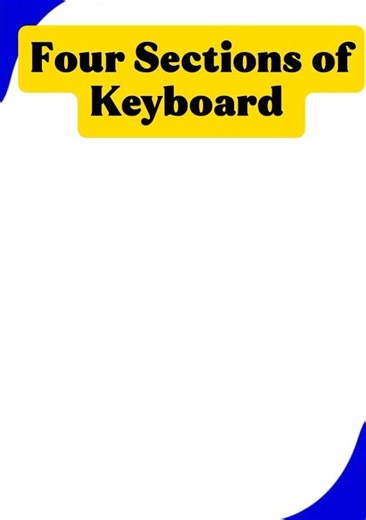 Sections of computer keyboard