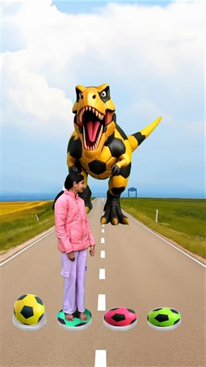 I Jump on rotating colour ball to zombie, siren head, dinosaur, frog #shorts #youtubeshorts