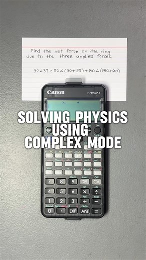 Solving Physics using Complex Mode in Canon F789SGA II #calculator #college #STEM #BackToSchool #fblifestylechallenge | Engr. Guides