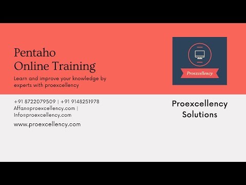 Pentaho Online Training: A Step-by-Step Guide from Experts with proexcellency