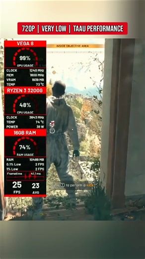 Dying Light: The Beast on Ryzen 3 3200G 😱 | Vega 8 Low-End PC Test #shorts #dyinglightthebeast