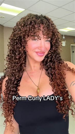 Stylish Perm Curly Hair with Extensions