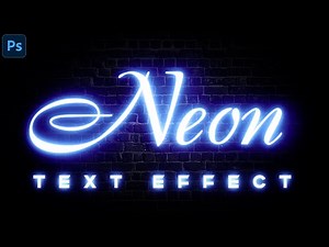 Neon Text Effect in Photoshop: Easy Tutorial #photoshop