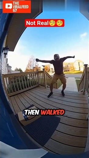 My delivery driver just hit a full dance on Porch #brainrot #shortvideo #deliverydriver