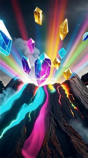 Famous Volcano in the World | Rainbow Crystal Volcano 🌋✨ #satisfyingasmr #volcaniclove #meteorite