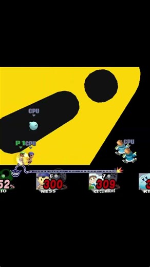 Super Smash Bros Brawl As Mario Dodged The Potato car and ran into the blue team in Wario Ware stage