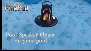 Bluetooth Pool Speaker, Floating Bluetooth Speakers with Flame and RGB Lights, IP68 Waterproof Pool Speaker, 10W Stereo Loud Sound Hot Tub Speakers, TWS Pairing, Hands-Free Portable