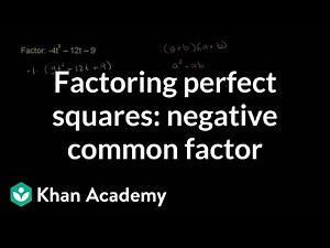 Example 3: Factoring quadratics as a perfect square of a sum: (a+b)^2 | Algebra I | Khan Academy