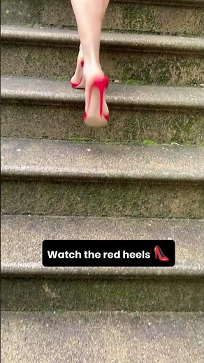 Elegant Red Stiletto Heels Walk 👠 | Stylish Heel Steps