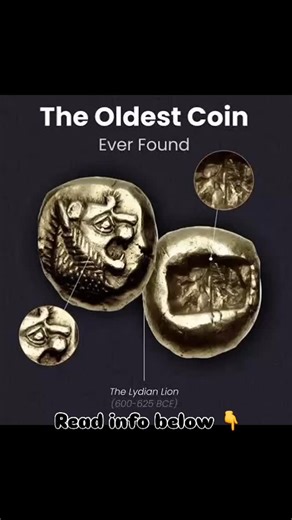 ✨ The First Coin in History ✨ Did you know the world’s first coin appeared over 2,600 years ago? Minted in ancient Lydia (modern Turkey), this small electrum coin marked the beginning of money as we know it. 💰 🦁 Design: Lion head 🏛️ Date: 600–650 BCE ⚡ Material: Electrum (gold silver) 🌍 Legacy: It standardized trade and changed the world forever. From this tiny stamped piece of metal… to global currencies today. History starts with a coin. ✨ #Numismatics #CoinHistory #Lydia #AncientCoins #Hi