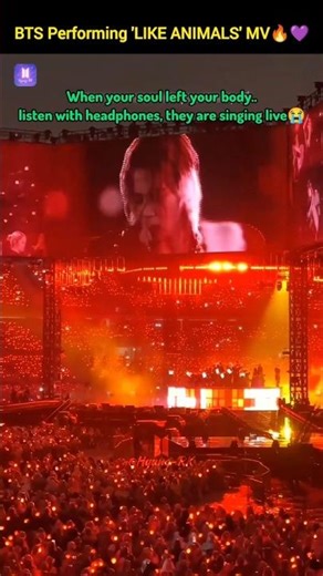 BTS Performing 'LIKE ANIMALS' MV live Concert at Goyang😭💜 #v #jk #rm #jin #jimin #shorts #bts