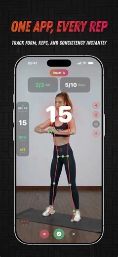 video (OptiRep – AI Rep Counter & Workout Coach for iPhone1)