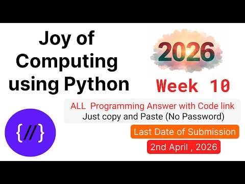NPTEL Joy of Computing Using Python Week 10 🔥 All Programming Solutions + Code Link (2026)
