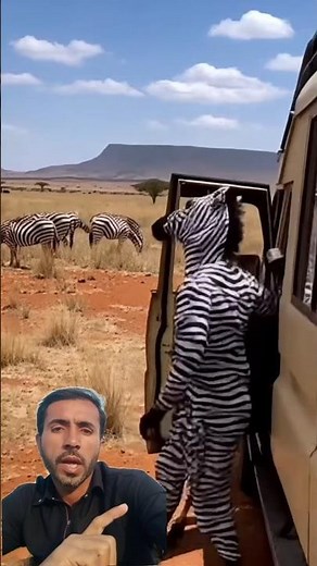 Zebra funny prank 😁🤣😂