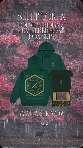 Behold, a new offering. @houseveridian and @featheredhost box sets (North America only) and bundles (rest of world) available now. Available at https://sleeptoken.lnk.to/Shop (follow bio and story links) | Sleep Token