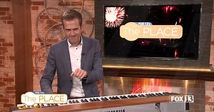 The Backwards Piano Man performs for us