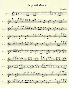 Imperial March for Alto Sax