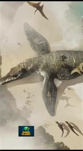 🌊 GIANT MARINE REPTILE ATTACK! Pterosaur & Carnotaurus Feast 💥 #dinosaur