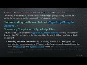 Understanding Why Visual Studio 2019 Adds TypeScriptCompile Remove / in Your ASP.NET Core Project