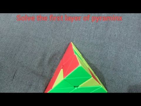 Solve the first layer of pyraminx