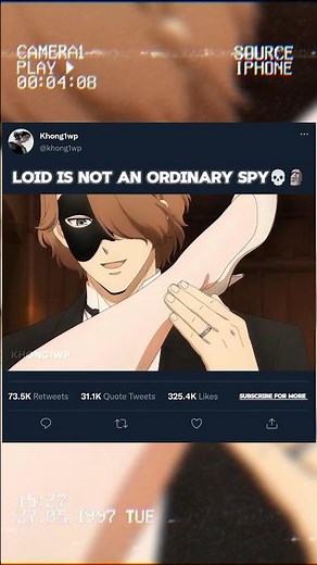 Loid is not an ordinary spy 💀#animeshorts #spyxfamily