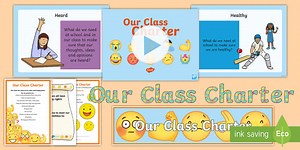Our Class Charter Emoji-Themed Resource Pack