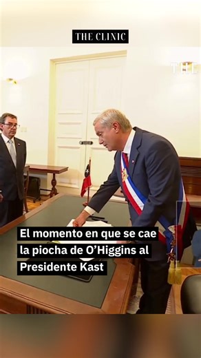 Caída de la Piocha de O’Higgins durante ceremonia de Kast