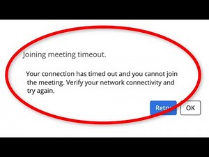 ZOOM -Joining Meeting Timeout. Your Connection Has Timed Out And You Cannot Join The Meeting Android