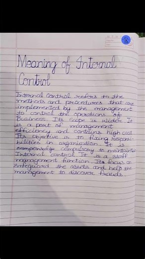 Meaning Of Internal Control || Auditing || B.Com 5th Semester