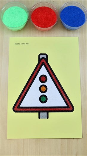 Traffic Light🚦✨️Sand Art Painting |ASMR #shorts #sandasmr