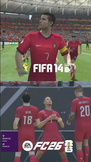 🇵🇹 Cristiano Ronaldo 2014 vs 2026 | FIFA World Cup 14 vs 26 | FIFA 14 vs FC 26 Evolution