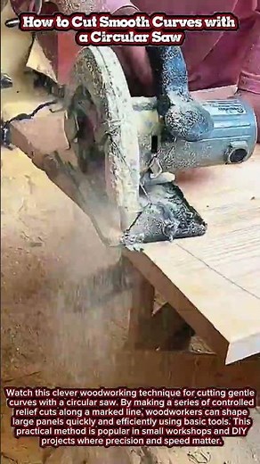 How to Cut Smooth Curves with a Circular Saw #woodworking #woodwork #wood