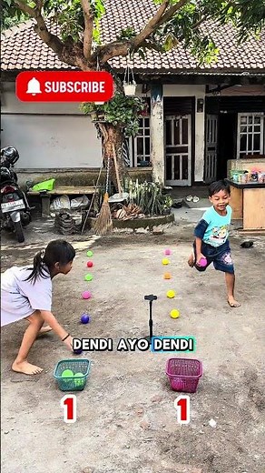 Aulia vs Dendi, race to put the ball in the basket🤩🤩 #trending #funny #shorts #vs #competition