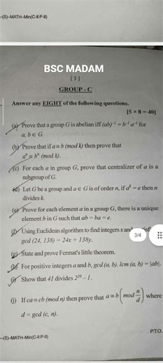 Math Minor Selection Questions 2026 | Analytics, Algebra & Number Theory | 4th Semester | BSC MADAM