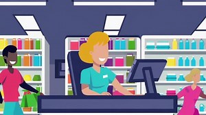 Cashier Cartoon Images – Browse 15,697 Stock Photos, Vectors, and Video
