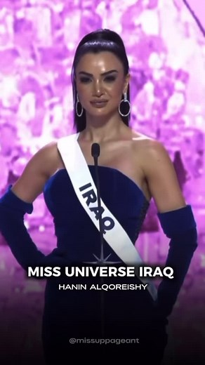 The stunning Miss Universe Iraq 2025, @haninalqoreishy looked absolutely radiant during the Miss Universe welcome ceremony 👑✨ | Missuppageant