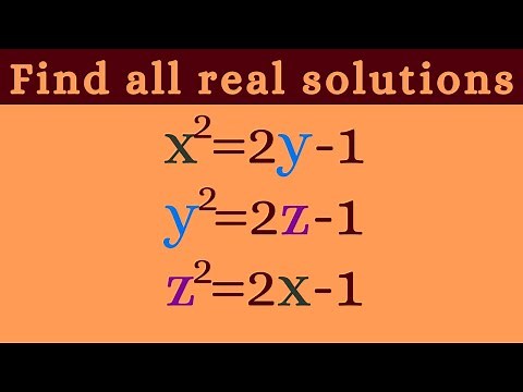 A "symmetric" system of equations.