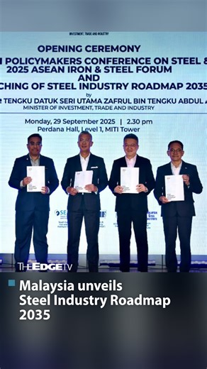 Malaysia has unveiled the Steel Industry Roadmap 2035 to tackle overproduction and drive low-carbon transition. This and more in our quick round-up of today’s biggest stories on theedgemalaysia.com. | The Edge Malaysia