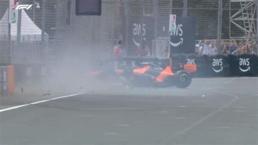 Oscar Piastri crashes out of Australian Grand Prix