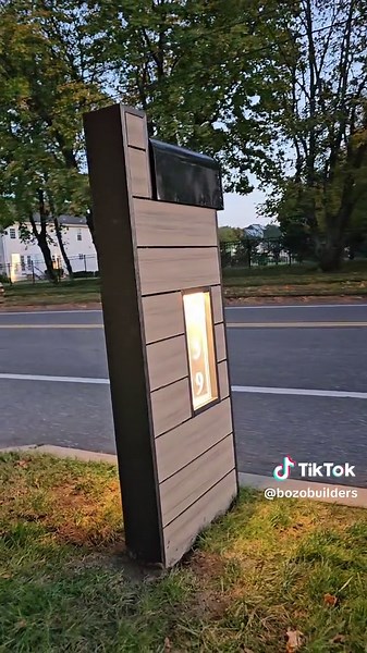 Composite Decking Mailbox: Custom Carpentry with LED Address