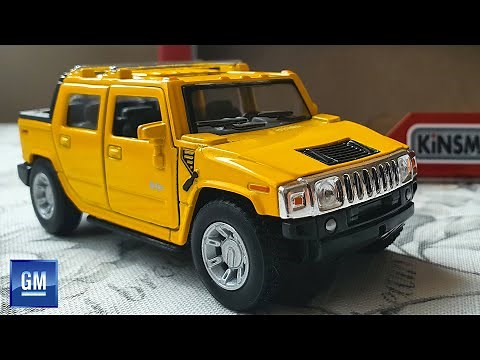 Hummer H2 SUT Pickup Truck Diecast Model Car (Unboxing & Review) [Kinsmart Toy Company]