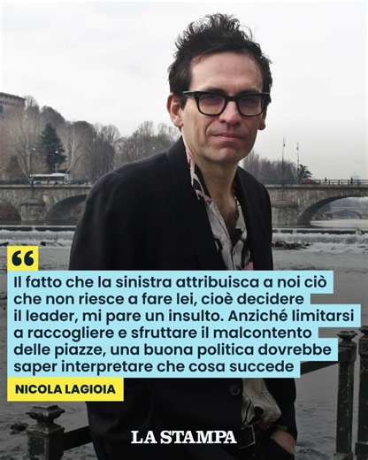 Nicola LAGIOIA: "Una buona POLITICA dovrebbe saper interpretare che cosa succede"
