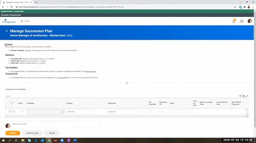 Workday Talent Planning - Succession Plan (Video Tutorial)