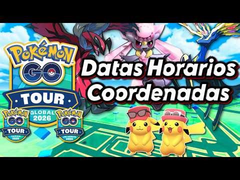 Coordinates and times for the Pokémon GO Tour 2026 event in Taiwan, Los Angeles, and globally - T...