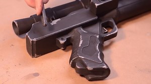 Britt's got a handy video showing you how to make your own custom blaster using toys! Take a look at the full video: https://www.punishedprops.com/2017/04/24/toy-prop-gun-mod/ | Punished Props Academy