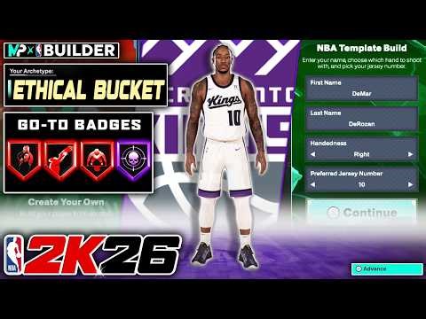 The Most ETHICAL Bucket Getter Build in NBA 2K26 (DeMar DeRozan) *Realistic NBA Template Build*