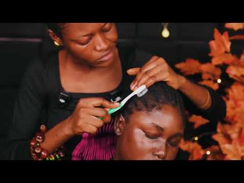 ASMR compilation of super attentive hair scratch massage, intense gum cracking sound, scalp greasing