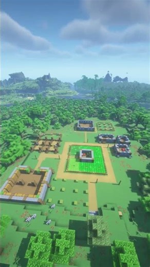 Minecraft Starter Village Base! 🏡#minecraft