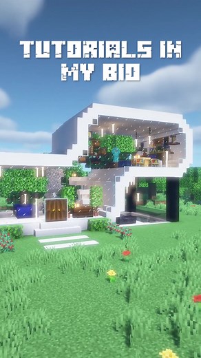 🏠 How to BUILD a MODERN HOUSE with a small POOL *EASY* #minecraft #minecraftbuilding #minecrafttutorial